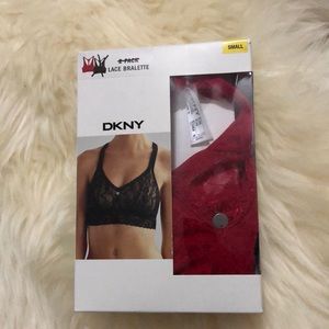 DKNY lace bralette (red)